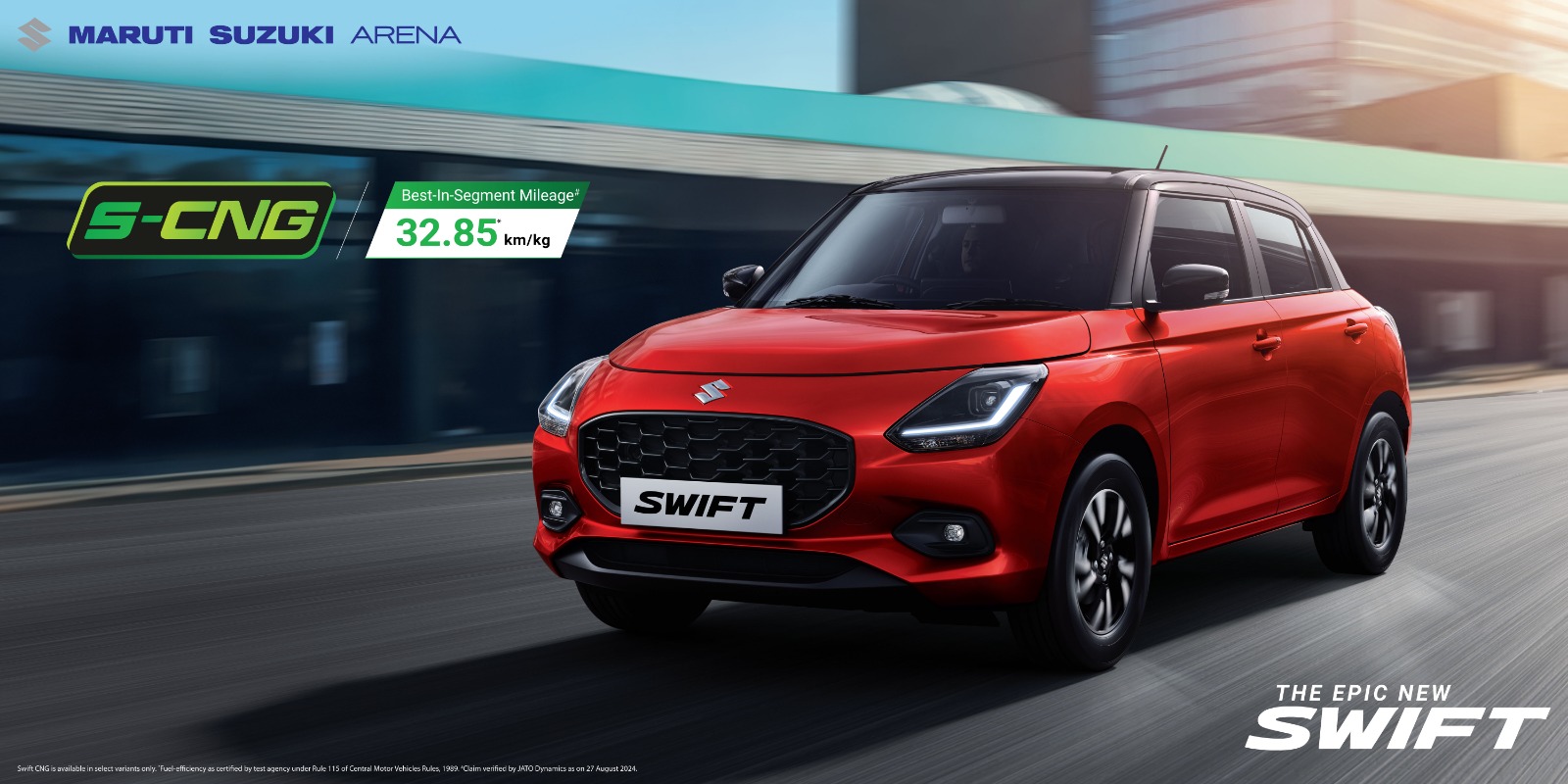 Maruti Suzuki launches the Epic New Swift S-CNG; most fuel-efficient hatchback in its segment