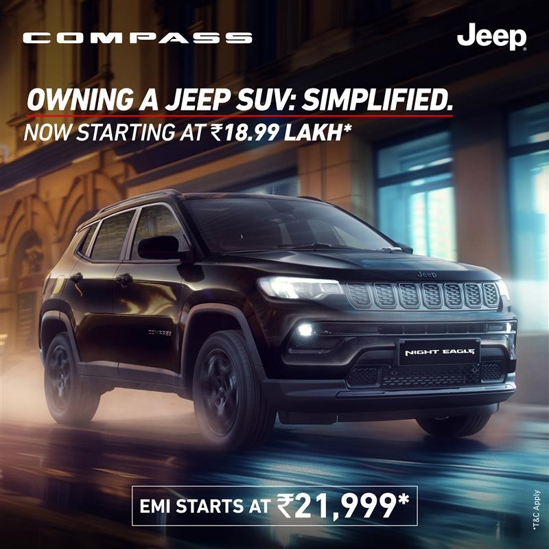 Rs.18.99 - Jeep compass is now more affordable...?